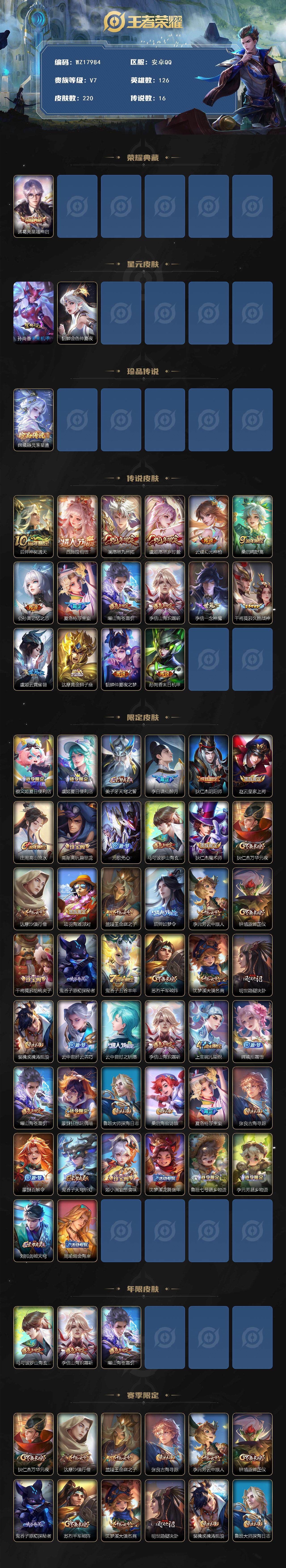 WZ0346103王者荣耀账号详情图2