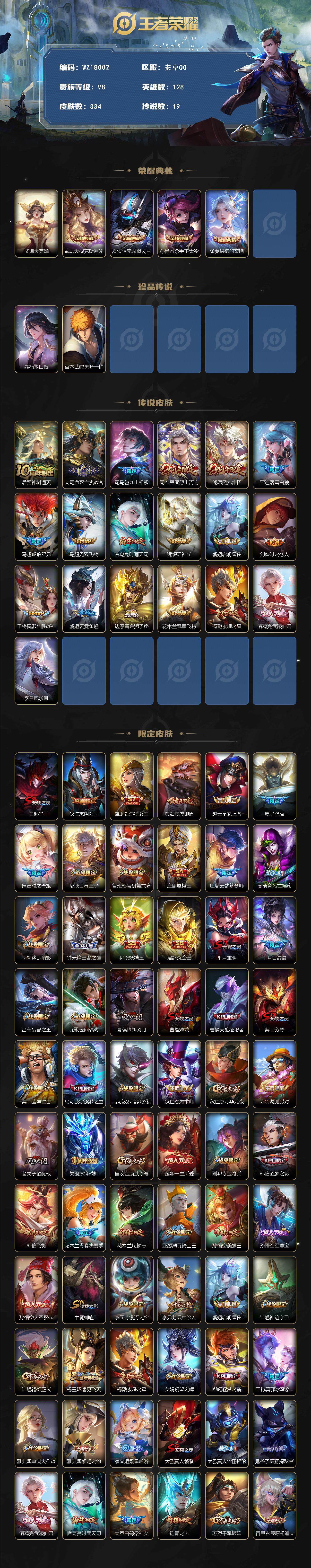 WZ0346011王者荣耀账号详情图2