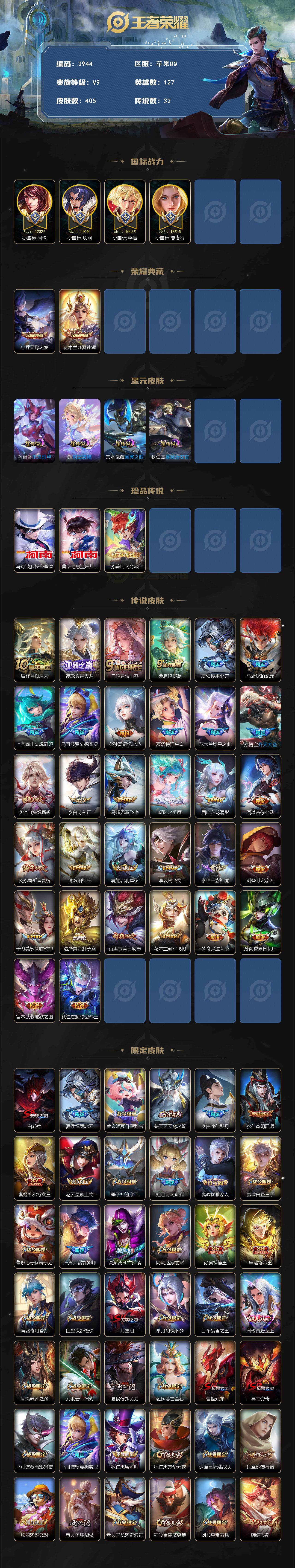 WZJZ425725王者荣耀账号详情图2