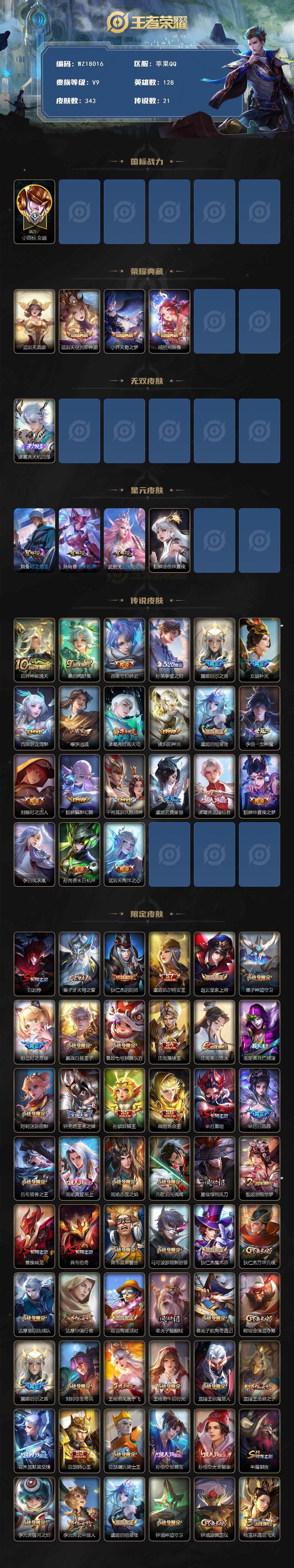 WZ0346031王者荣耀账号详情图2