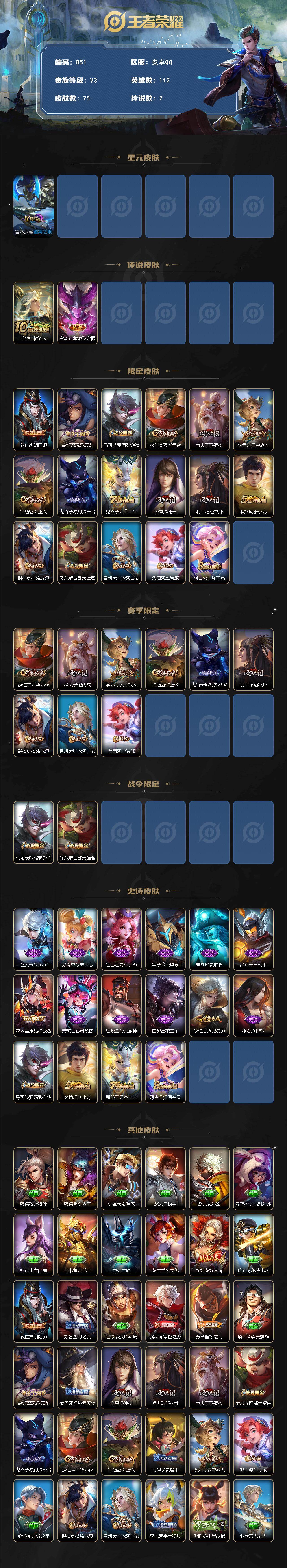 WZKG448781王者荣耀账号详情图3