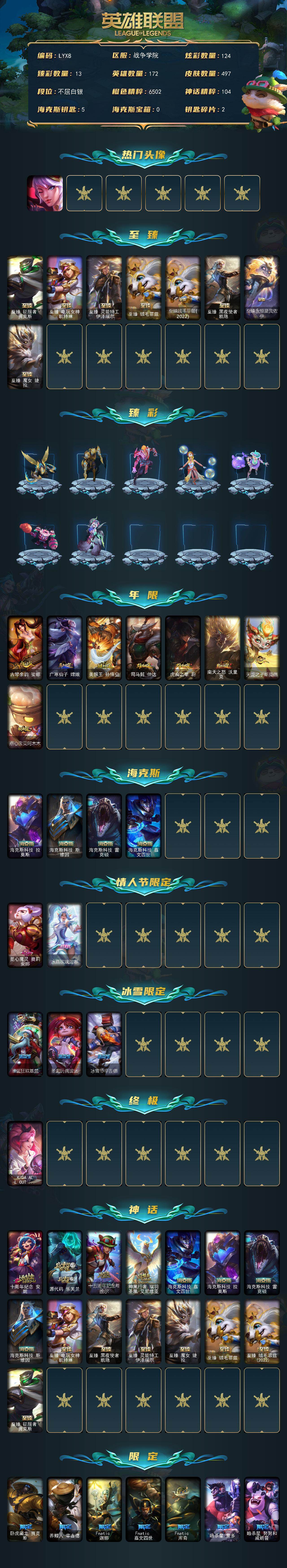 LOLLX48362英雄联盟账号详情图2