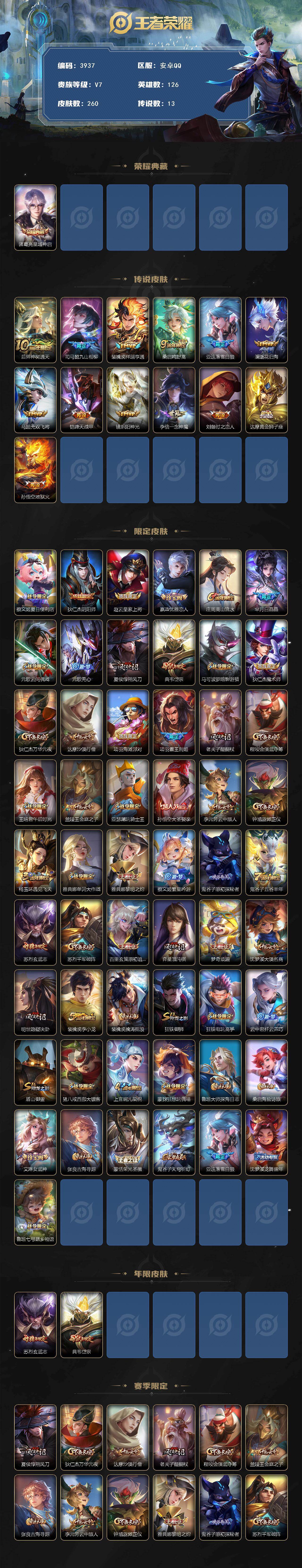 WZJZ439195王者荣耀账号详情图2