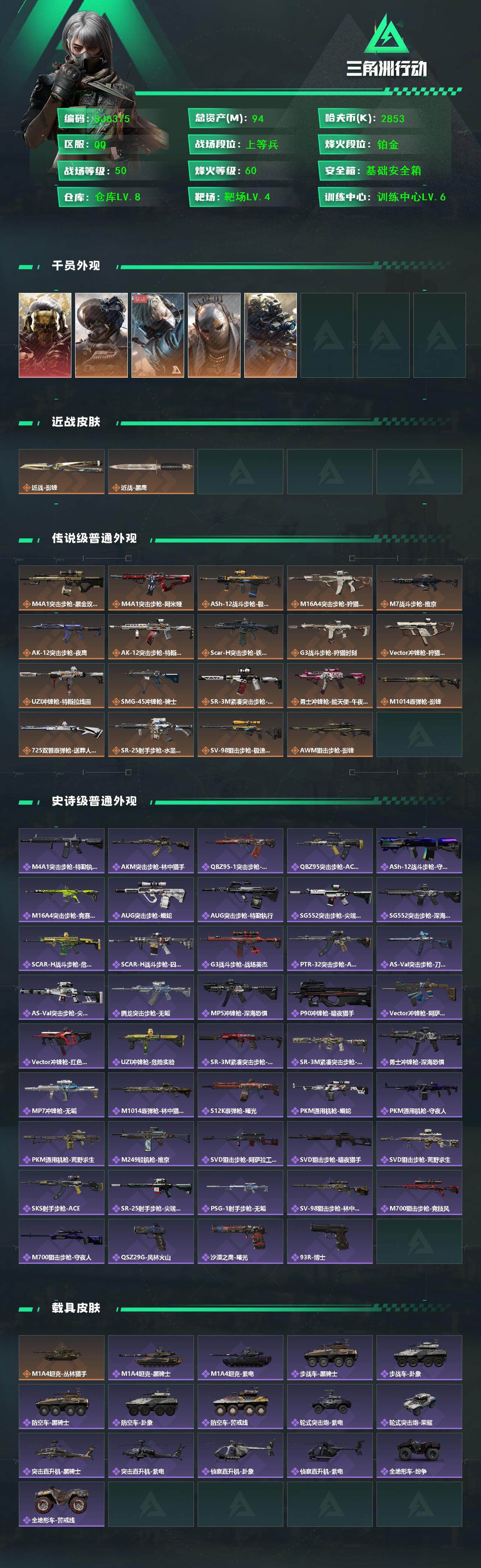 SJZQM40985三角洲行动账号详情图3