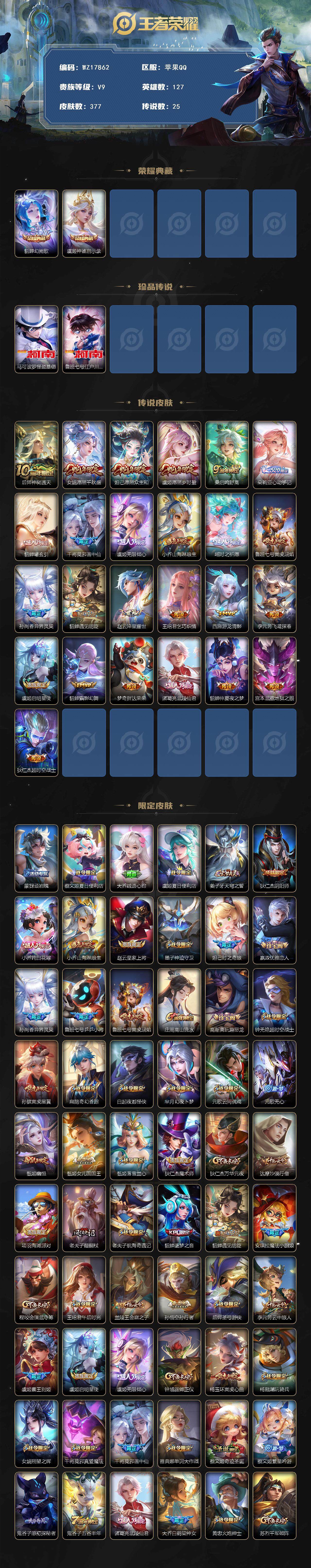 WZ0345596王者荣耀账号详情图3