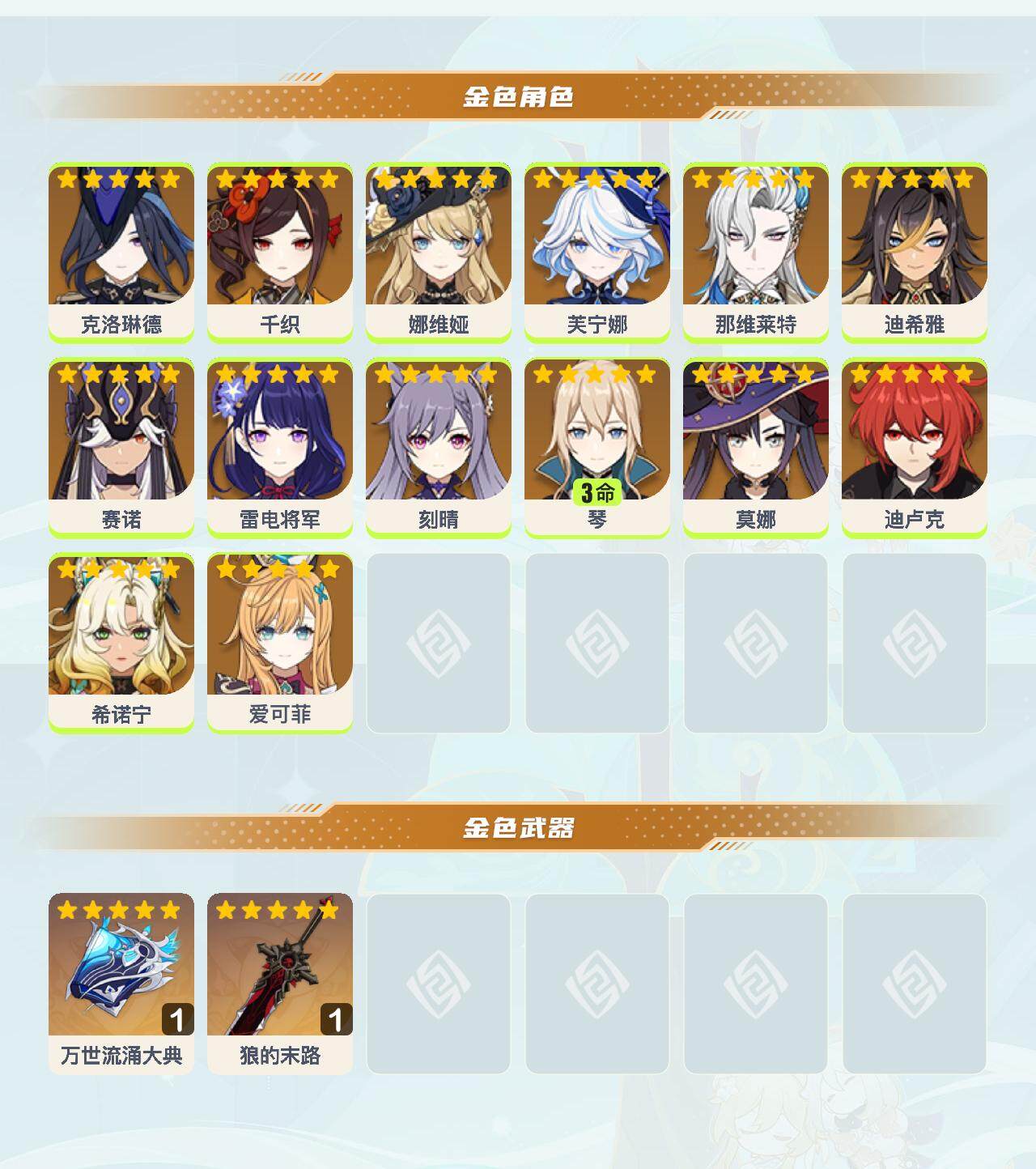 YSEY40125原神账号详情图2