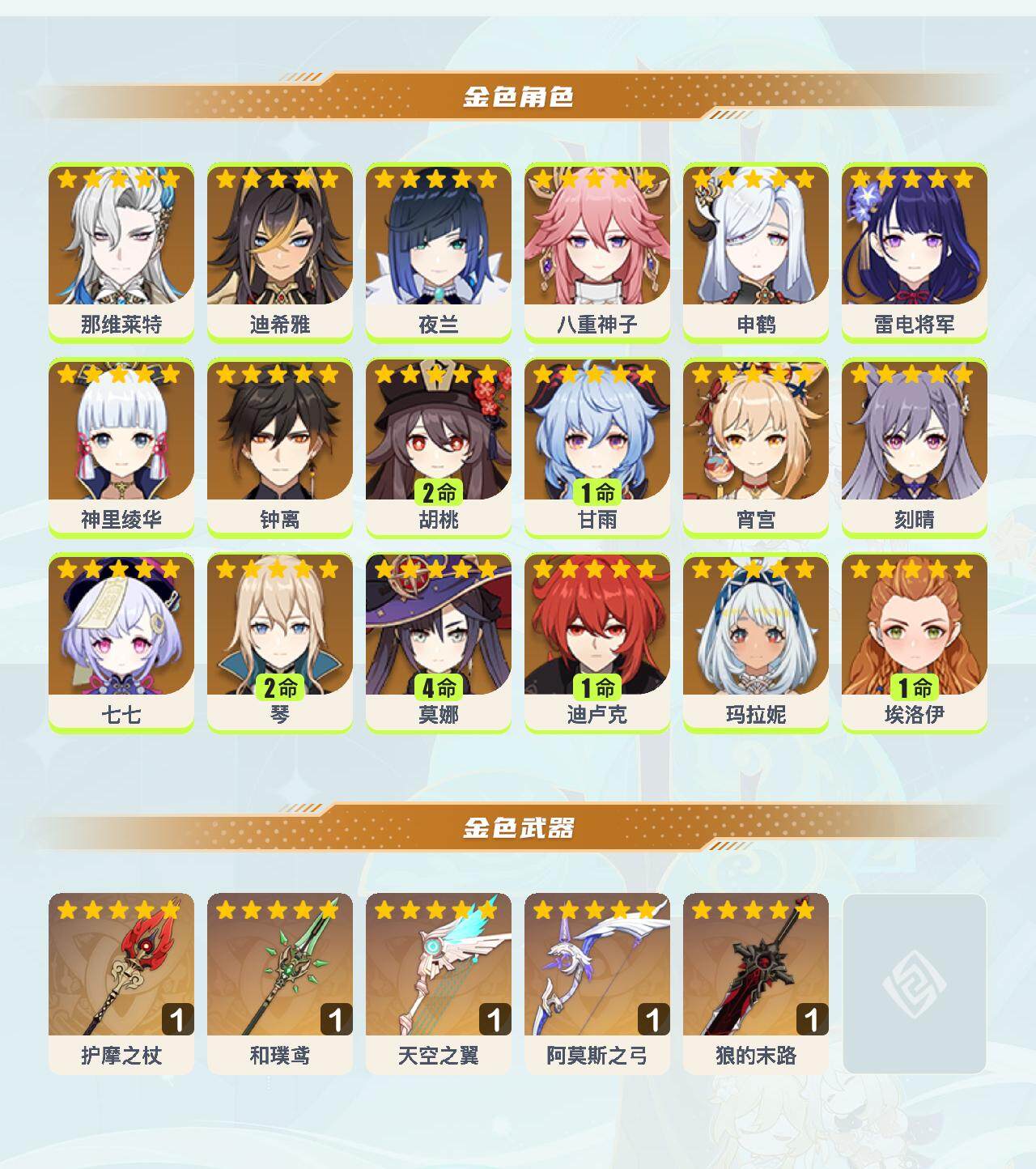 YSEY40091原神账号详情图3 YSEY40091原神账号详情图3