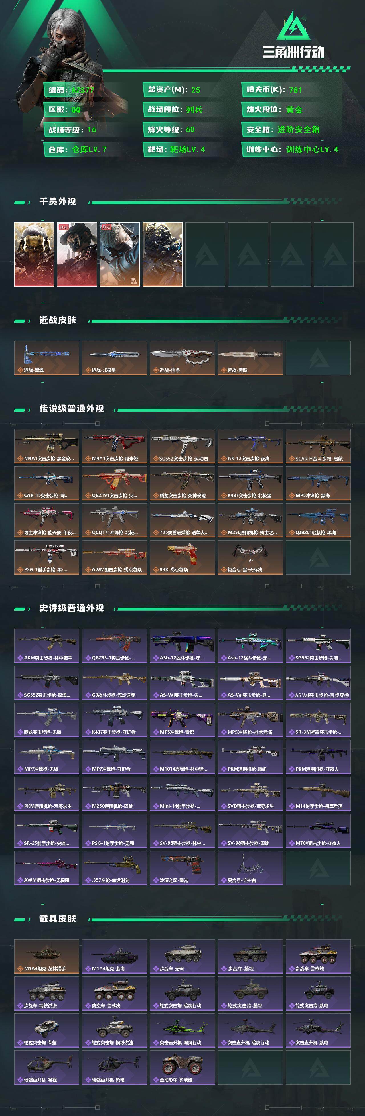 SJZQM41143三角洲行动账号详情图6 SJZQM41143三角洲行动账号详情图6