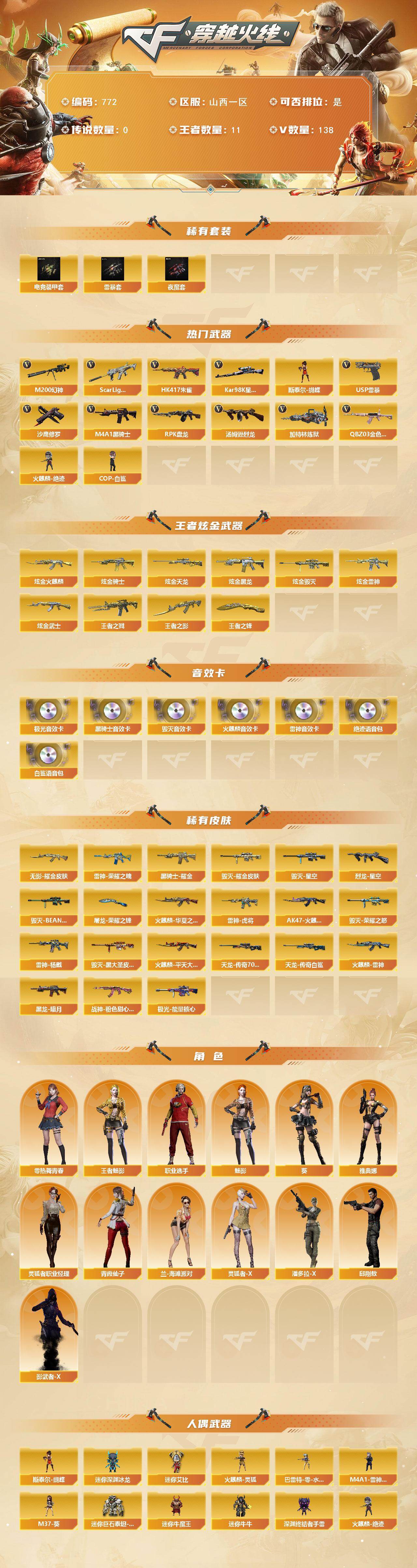 CFCMW421932穿越火线账号详情图3
