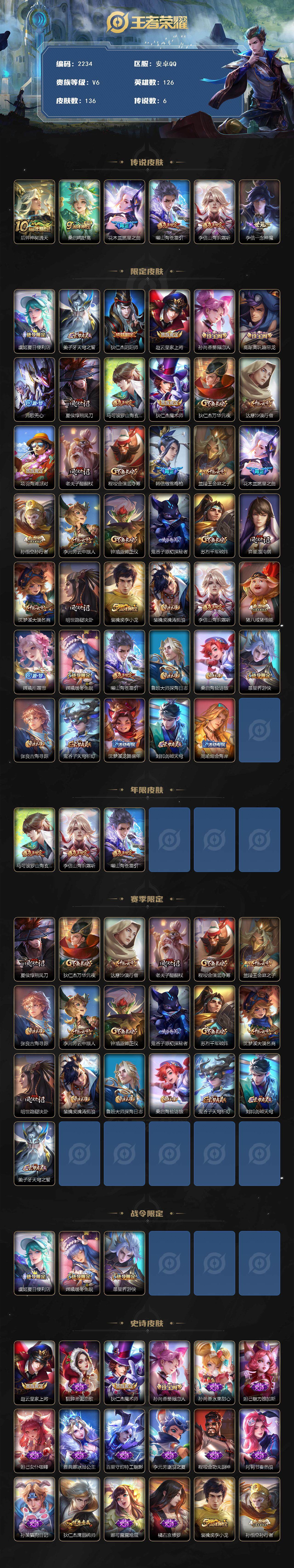 WZCMW42628王者荣耀账号详情图2