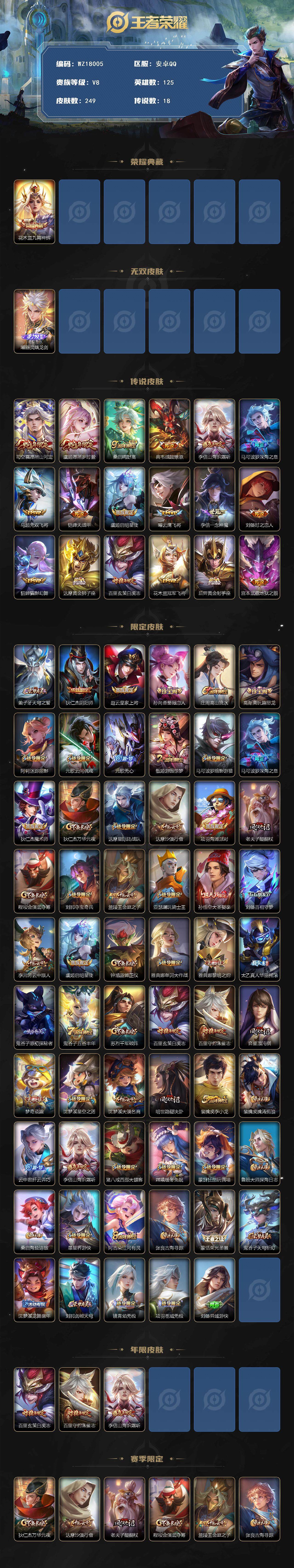 WZ0346080王者荣耀账号详情图2