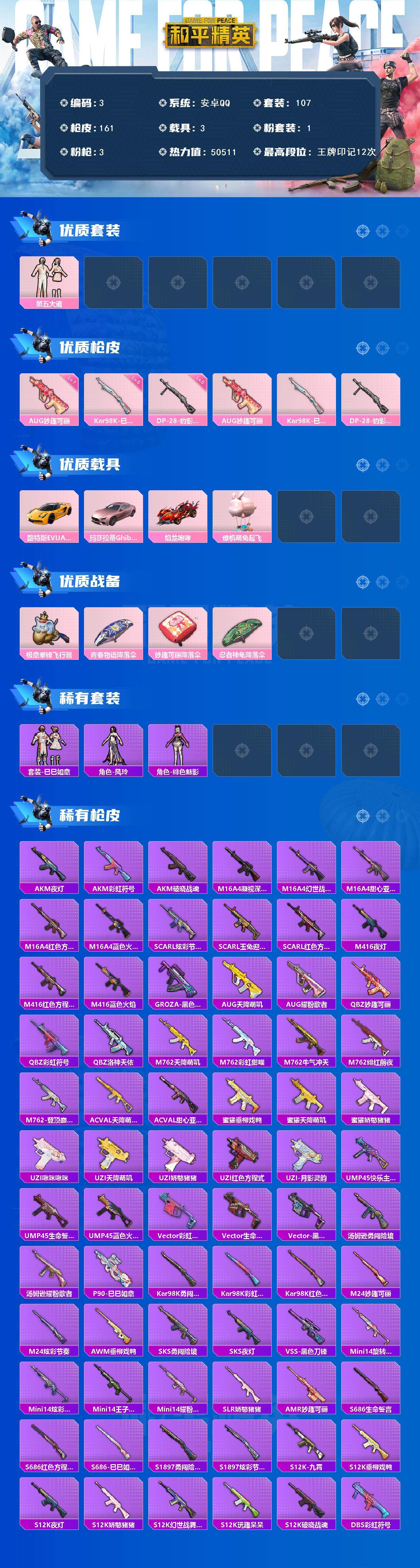 HPLX412080和平精英账号详情图2