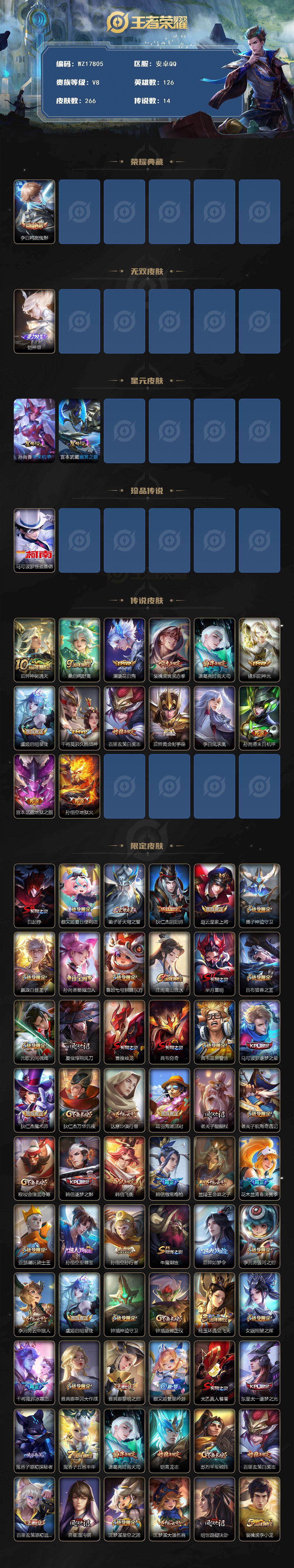 WZ0346081王者荣耀账号详情图3