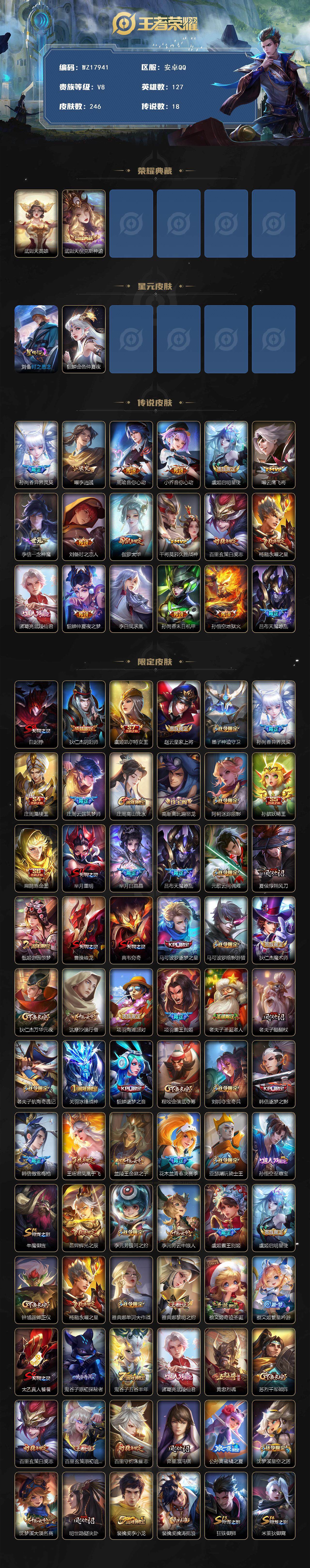 WZ0346092王者荣耀账号详情图3