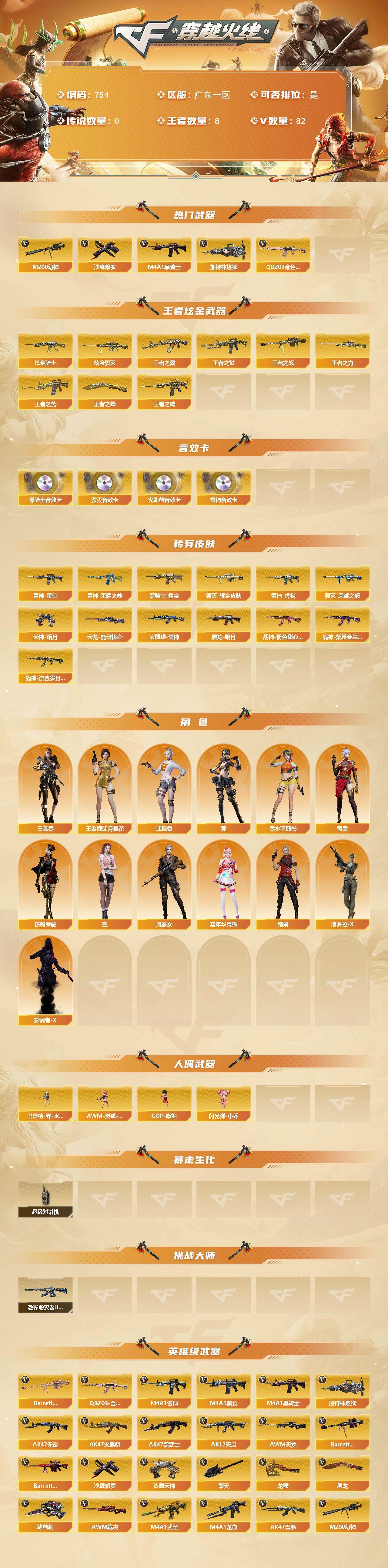 CFCMW421630穿越火线账号详情图2