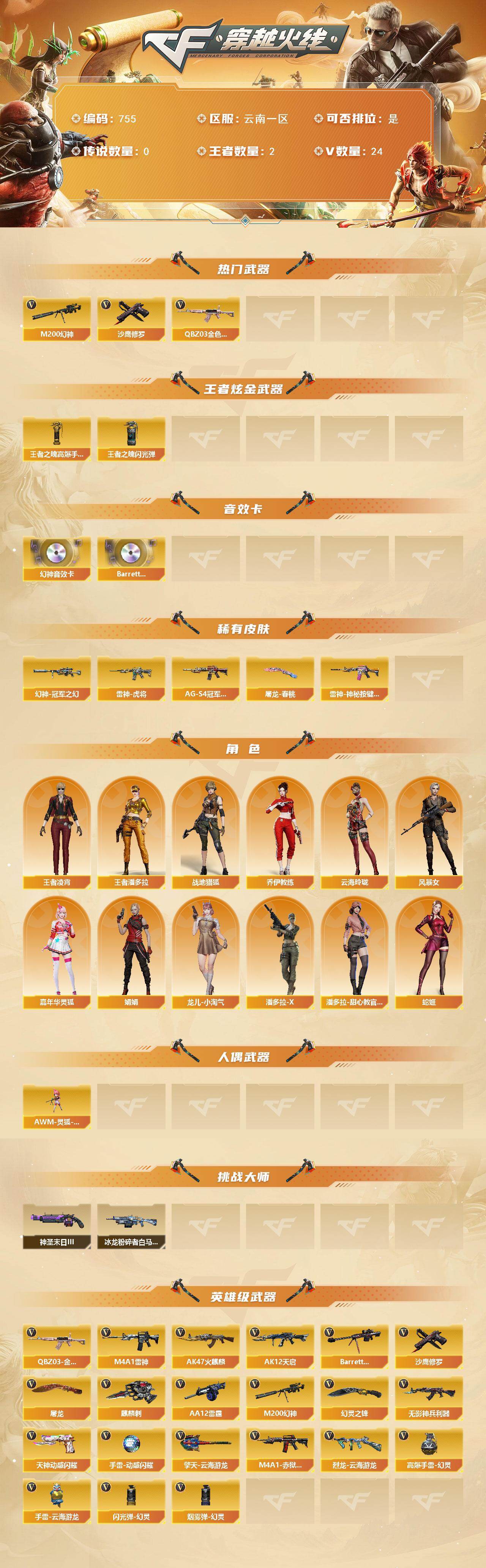 CFCMW421758穿越火线账号详情图3