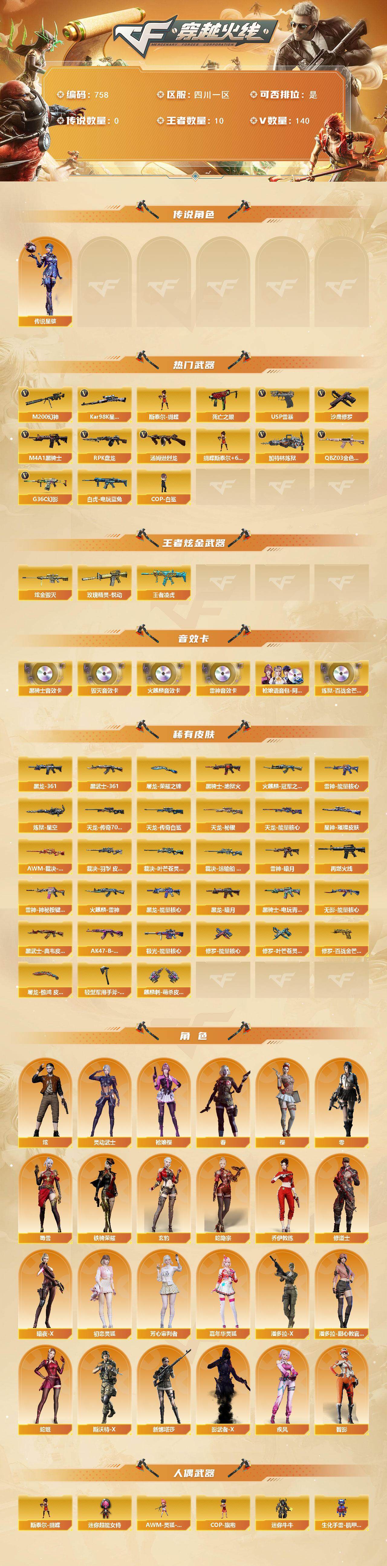 CFCMW422200穿越火线账号详情图3