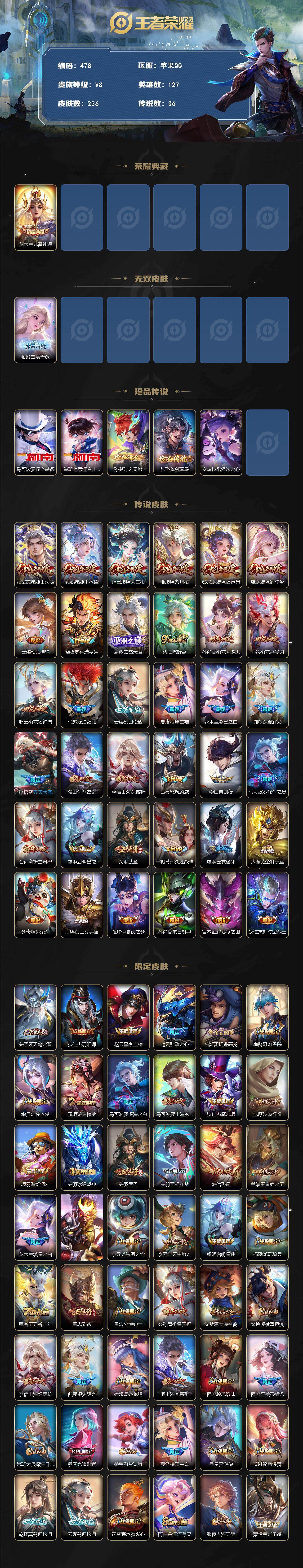 WZCMW496042王者荣耀账号详情图2