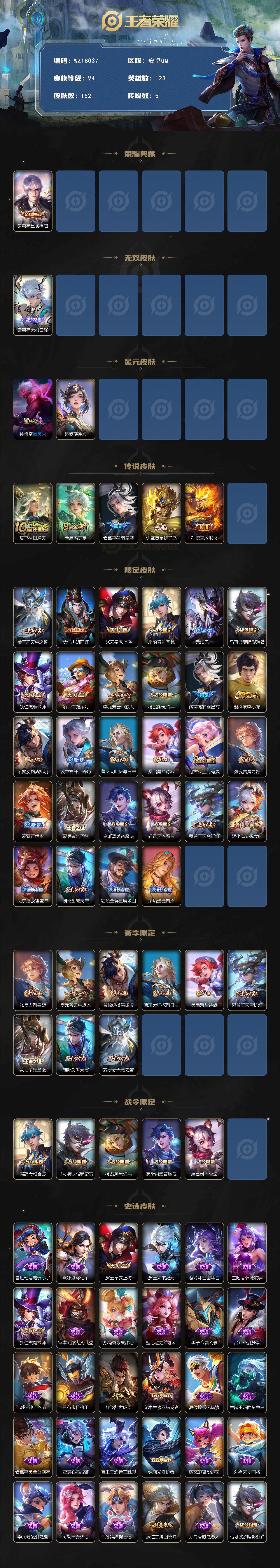 WZ03411911王者荣耀账号详情图2