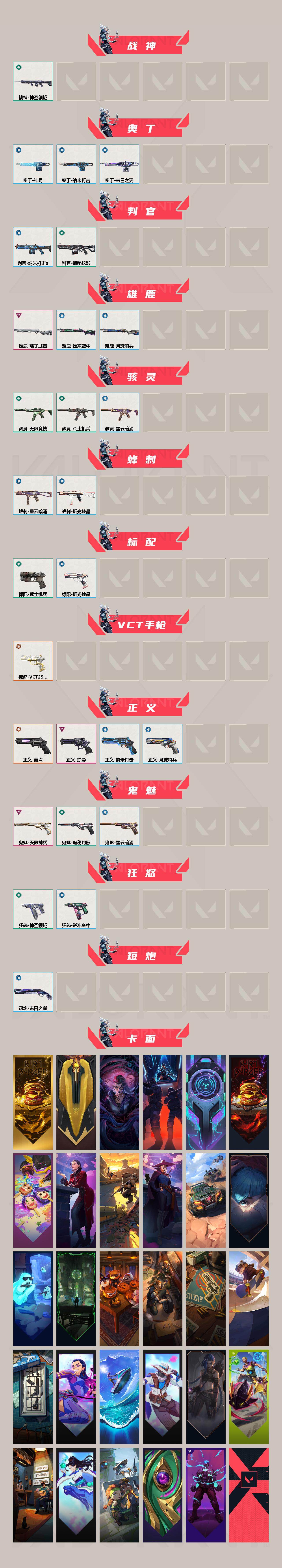 【4.6w库存VCT爪刀.仙女棒.天御刀.八狂徒机动狂飙.双城.显卡.颗秒.盖亚.末日泡泡.侦查】YXy3841【无二次】【因赛季更新游戏段付以上号为准!】
【套装】：VCT 2025 赛季套装
【