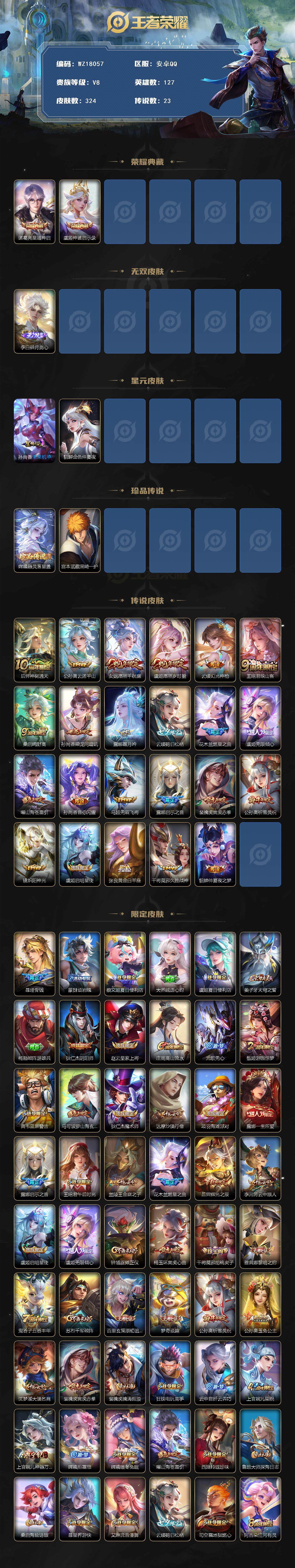 WZ0349071王者荣耀账号详情图2