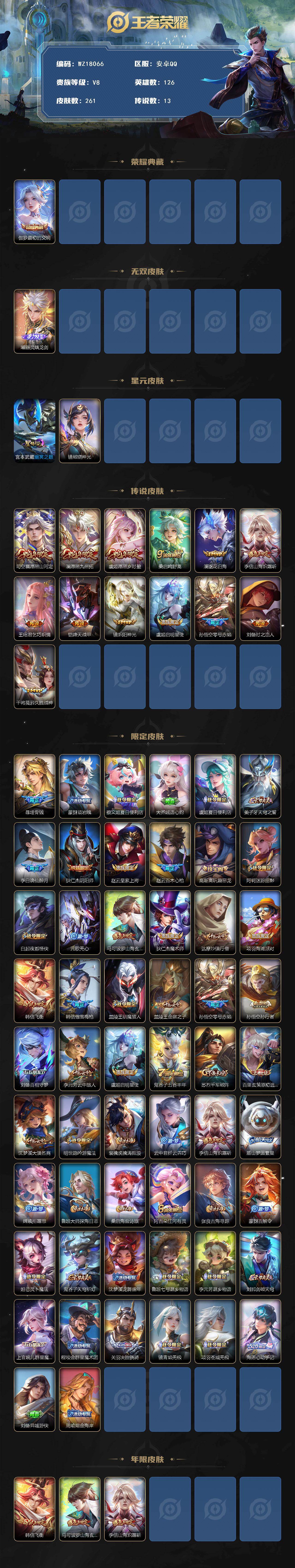 WZ03411638王者荣耀账号详情图2