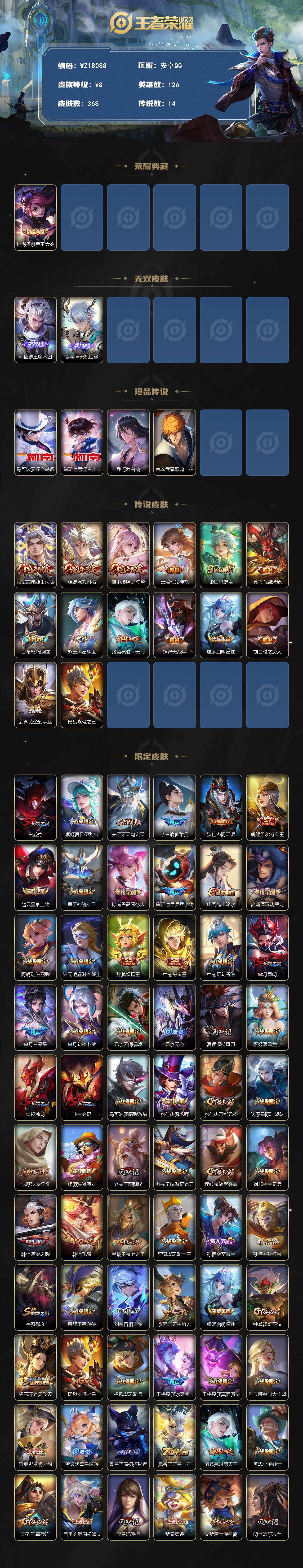 WZ0349064王者荣耀账号详情图2