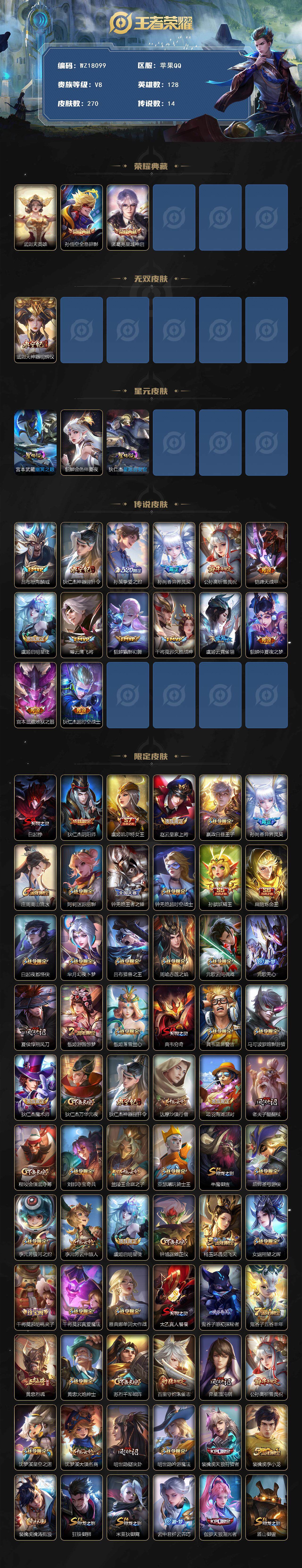 WZ0349107王者荣耀账号详情图2