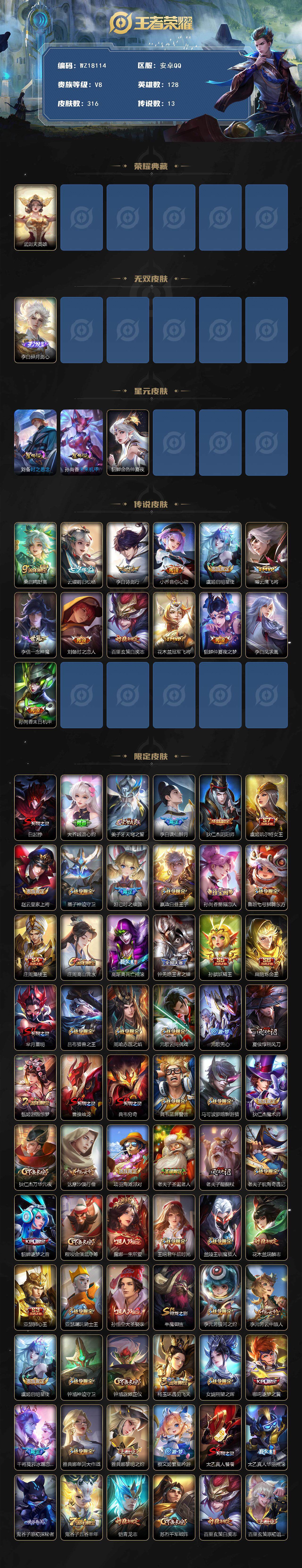 WZ0349151王者荣耀账号详情图2