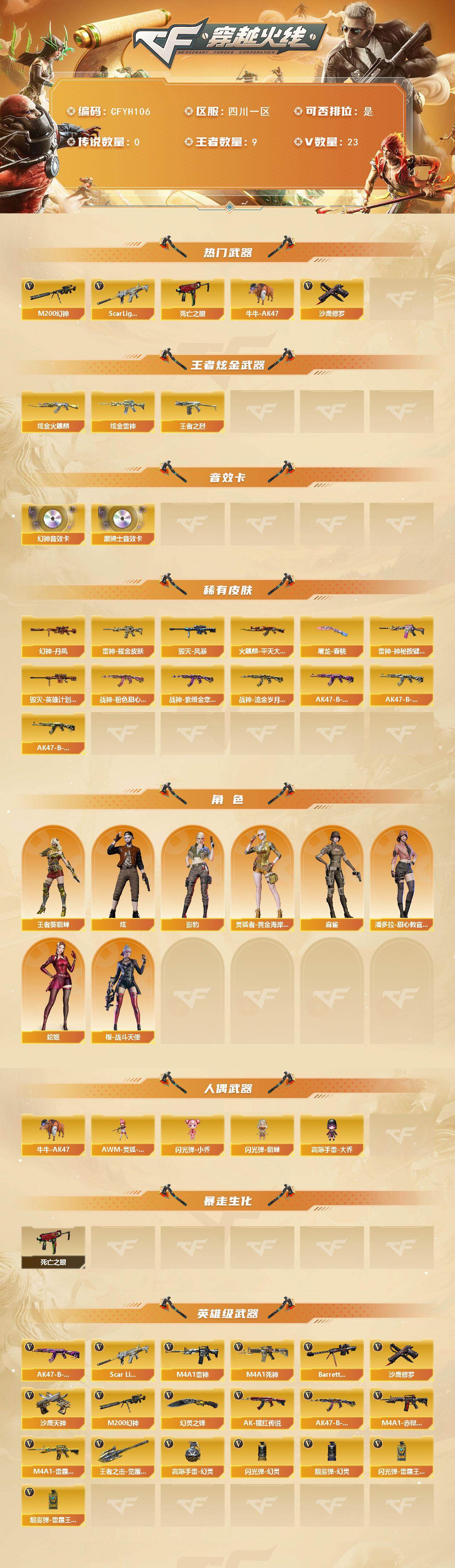 CFQM42868穿越火线账号详情图3