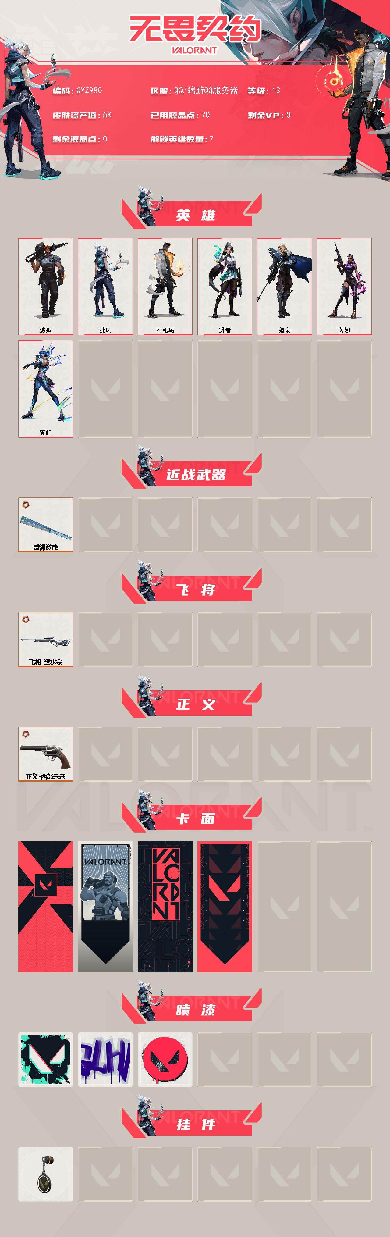 WWQQM40859无畏契约账号详情图3 WWQQM40859无畏契约账号详情图3