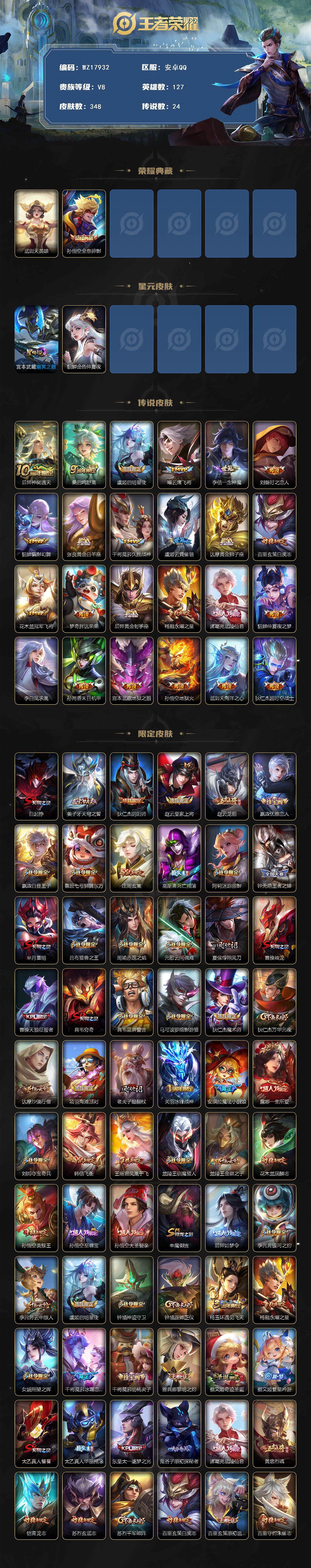 WZ0349129王者荣耀账号详情图2