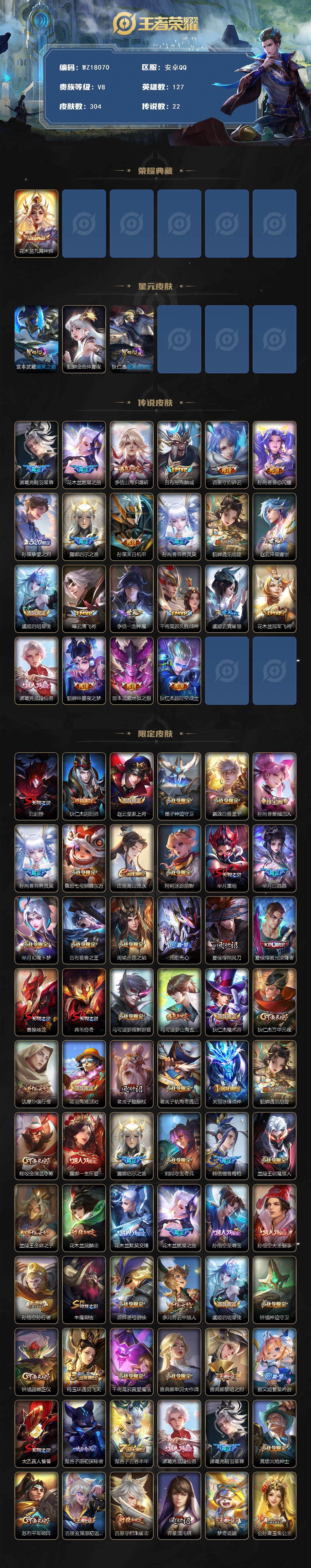 WZ0349140王者荣耀账号详情图2