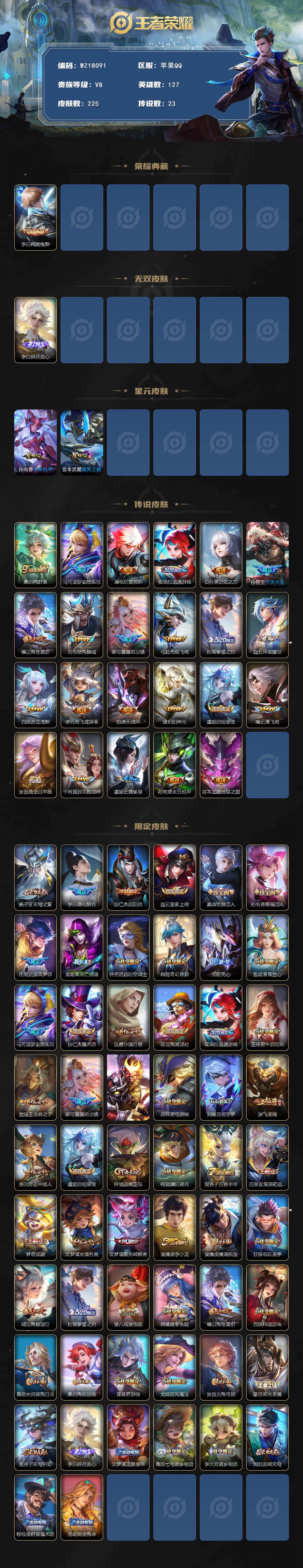 WZ0349164王者荣耀账号详情图2