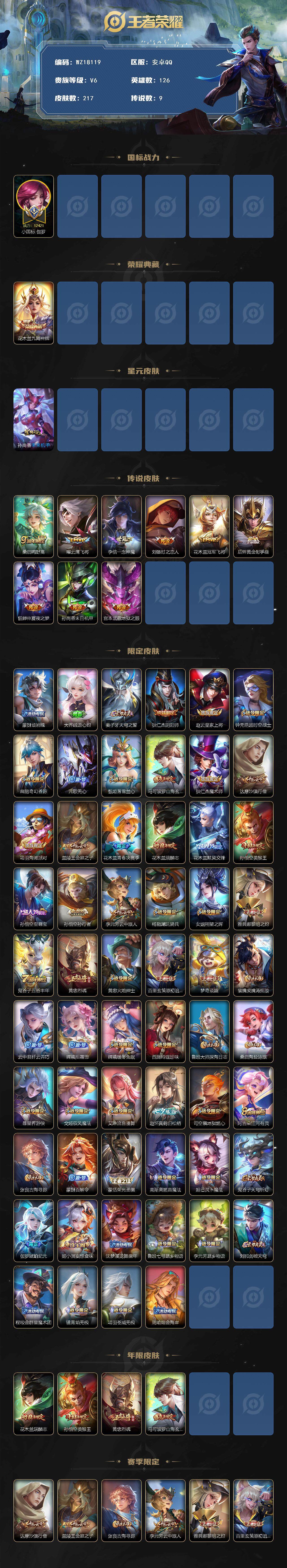 WZ03411632王者荣耀账号详情图2