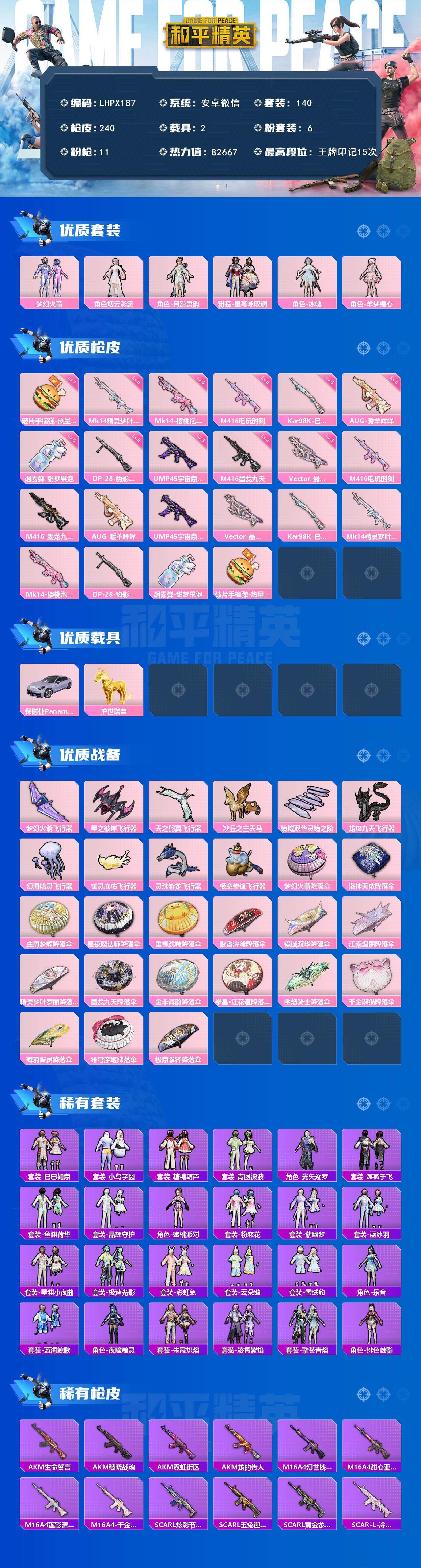 HPLX414342和平精英账号详情图2