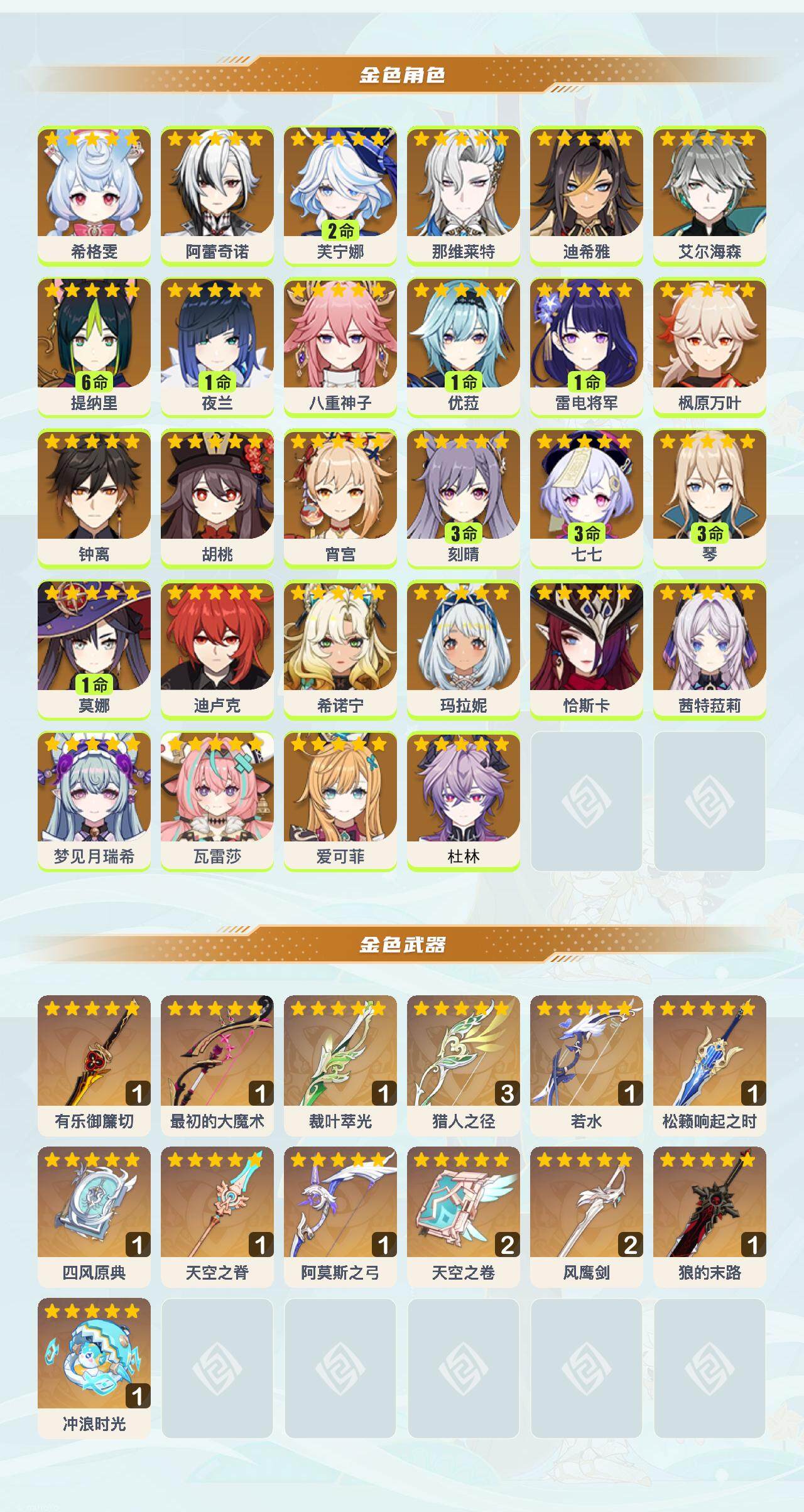 YSEY40140原神账号详情图2