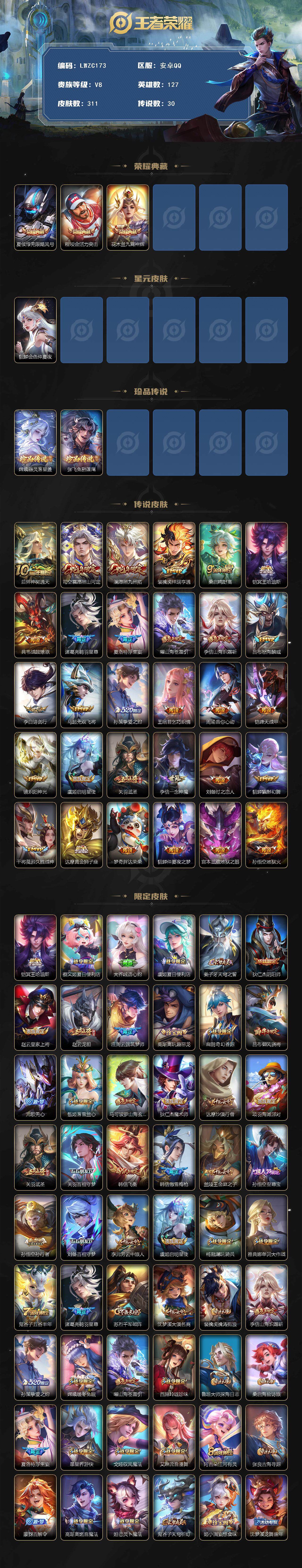 WZCMW464288王者荣耀账号详情图2