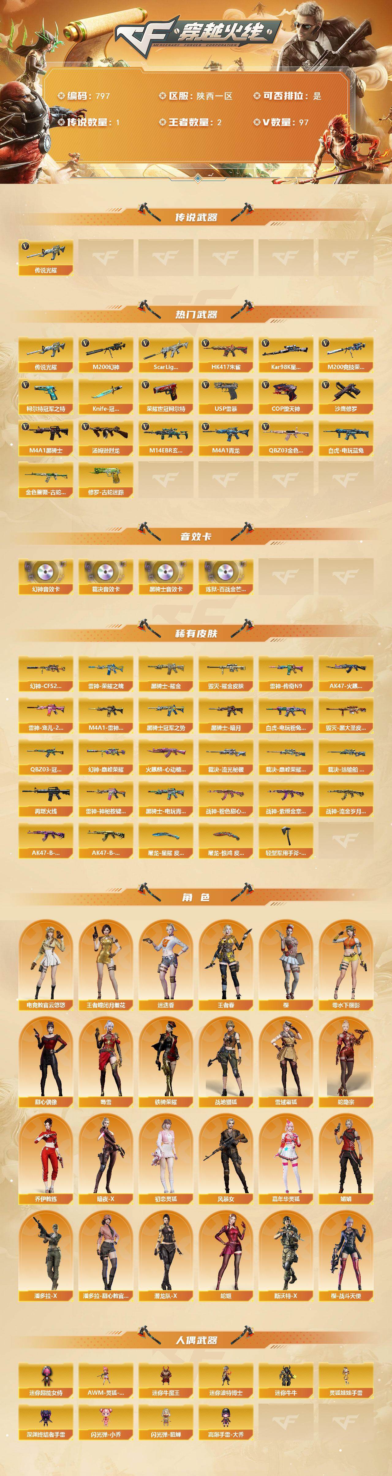 CFCMW422156穿越火线账号详情图2