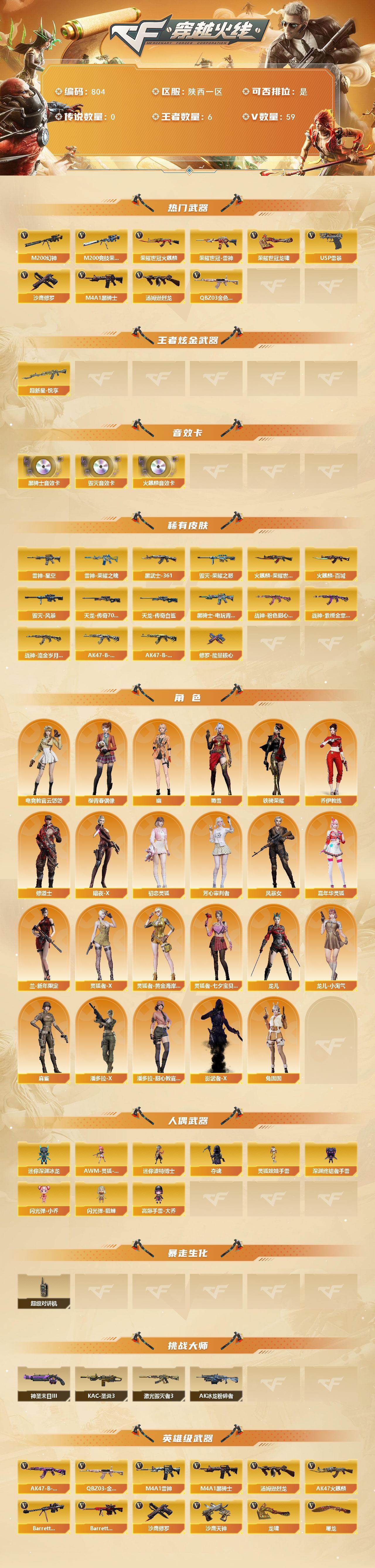 CFCMW421611穿越火线账号详情图2