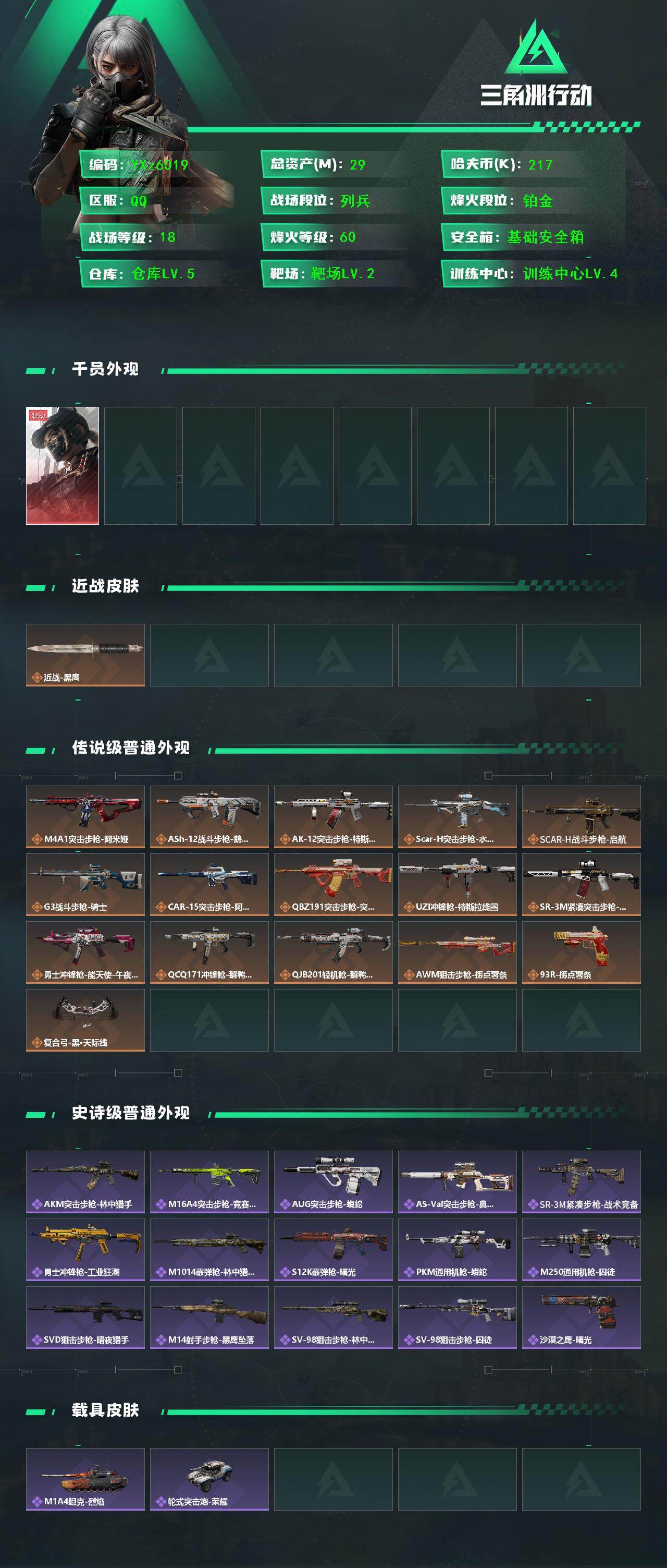 SJZCMW46444三角洲行动账号详情图2