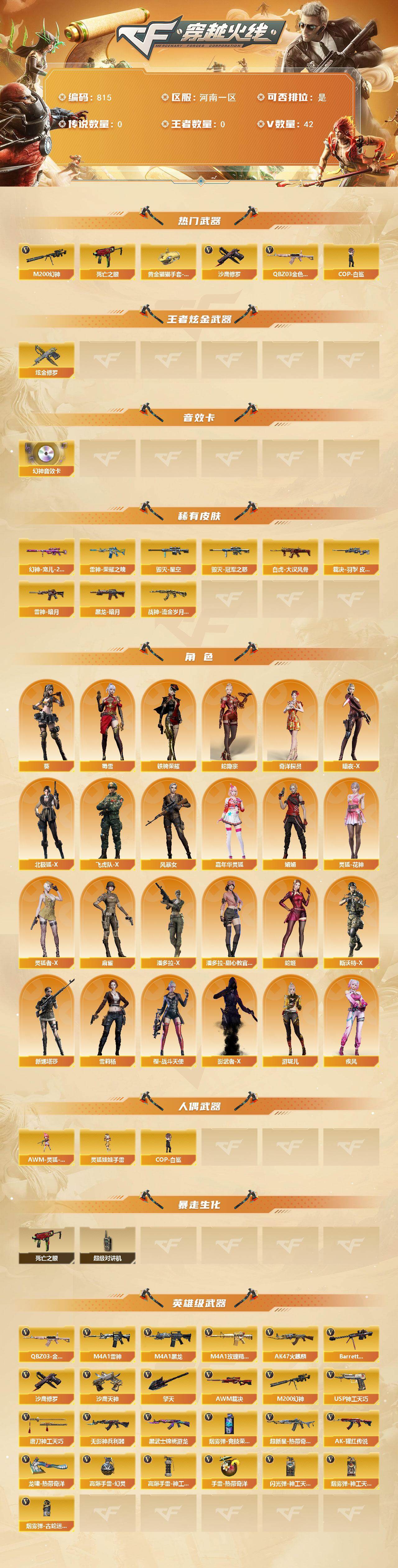 CFCMW421805穿越火线账号详情图2