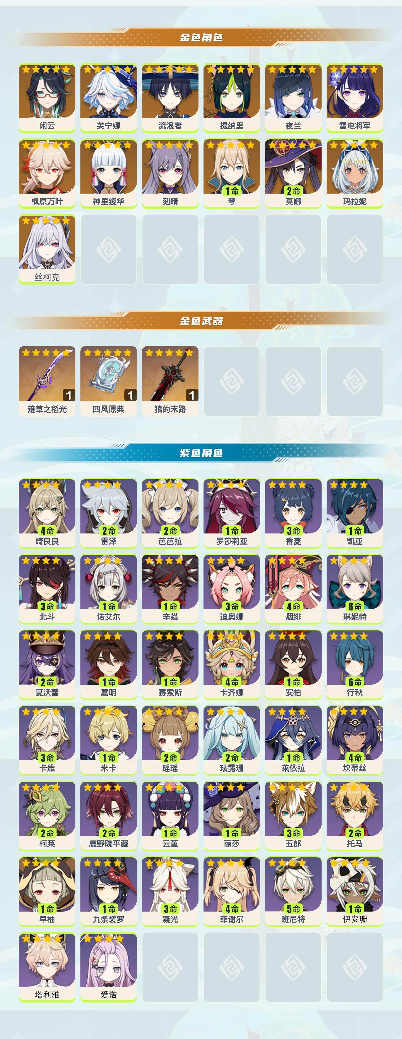 YSEY40153原神账号详情图2