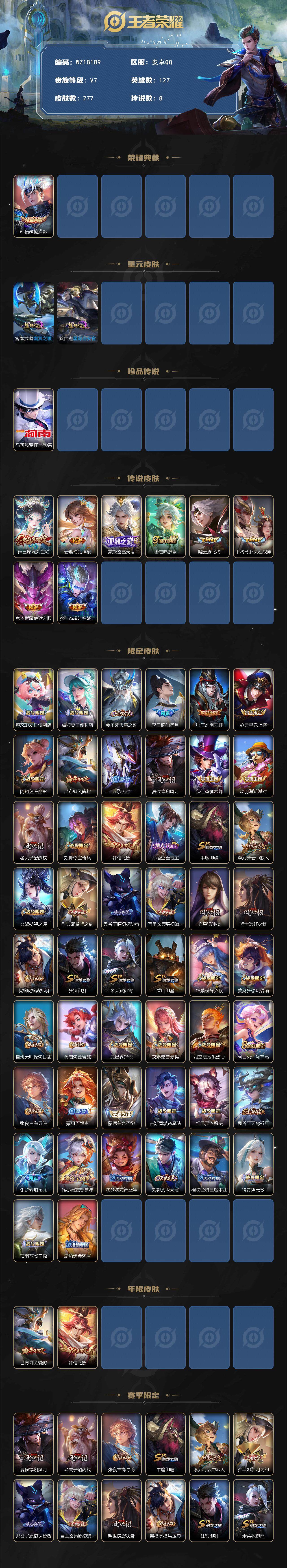 WZ03411840王者荣耀账号详情图2