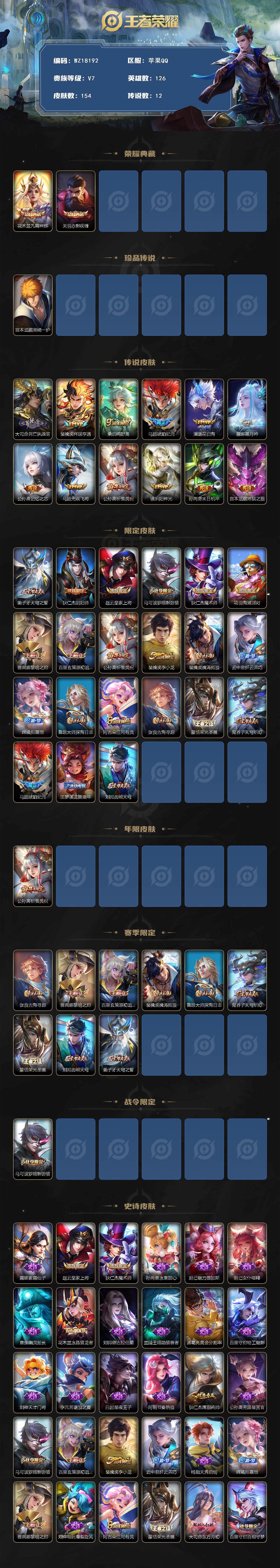 WZ03411622王者荣耀账号详情图2