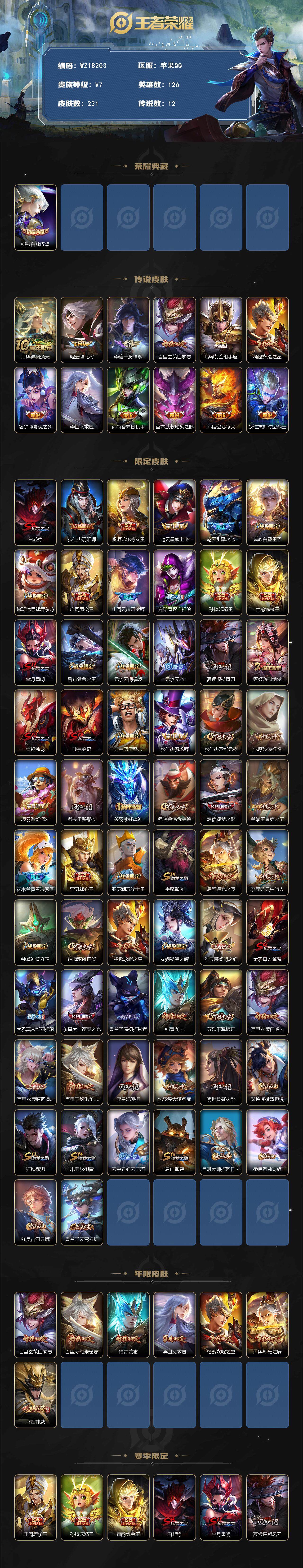 WZ03411887王者荣耀账号详情图2