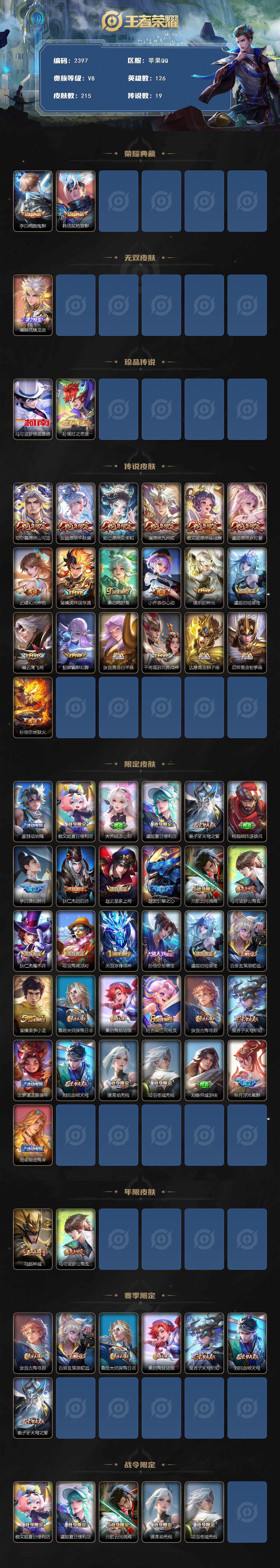 WZCMW411525王者荣耀账号详情图2