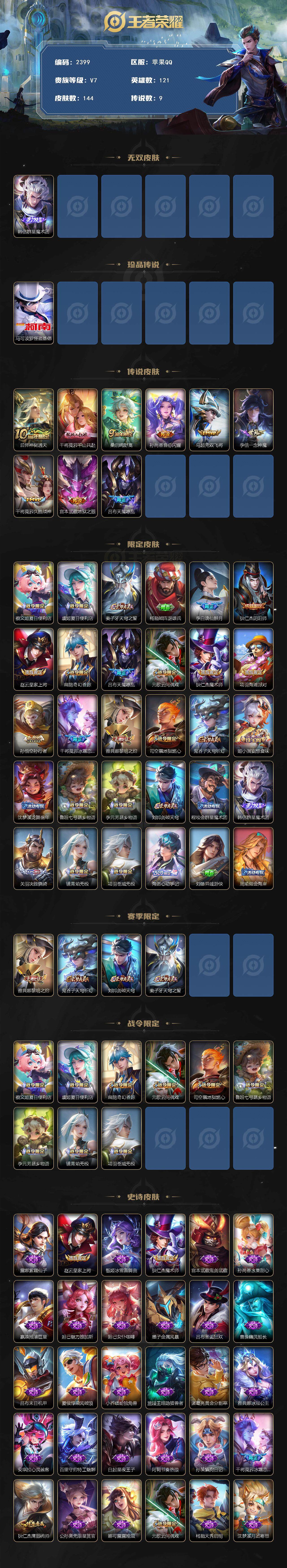 WZCMW411530王者荣耀账号详情图2