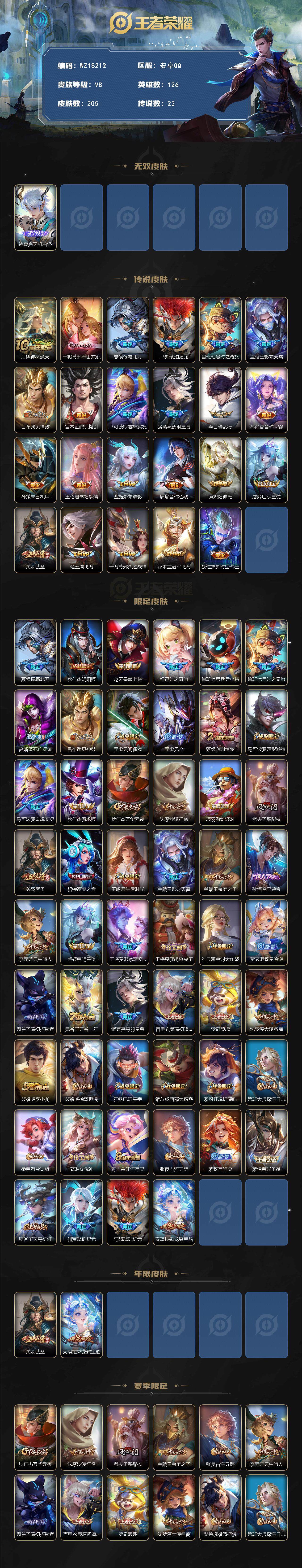 WZ03411628王者荣耀账号详情图2