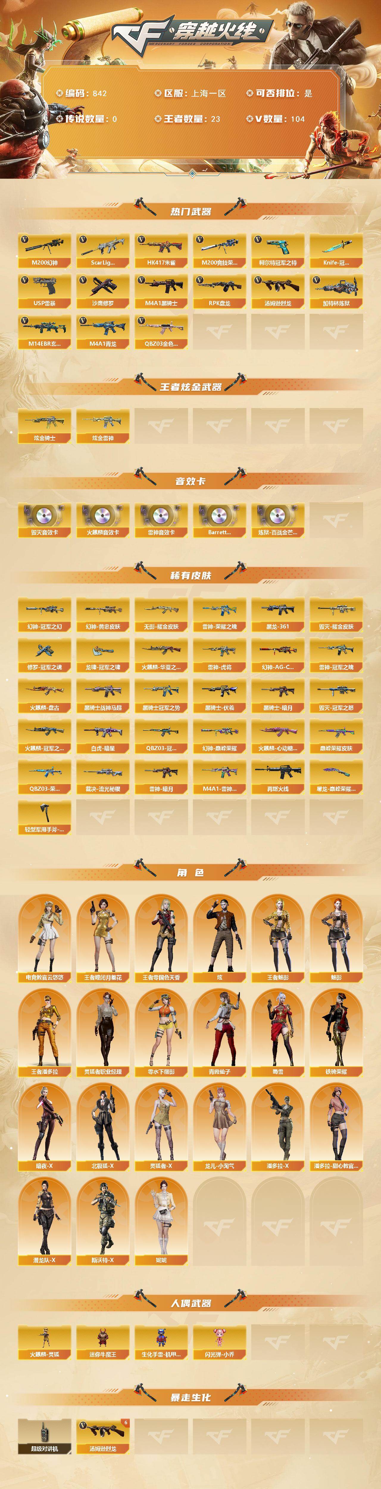 CFCMW422095穿越火线账号详情图2